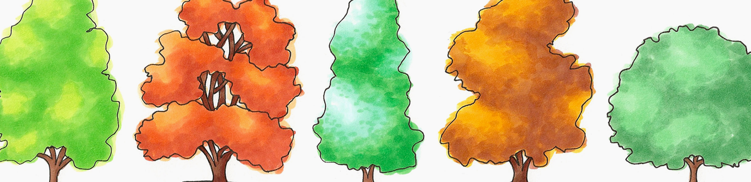 Nature, coloring TREES pt. 1