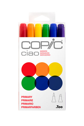 CIAO MARKER 6PC SET PRIMARY