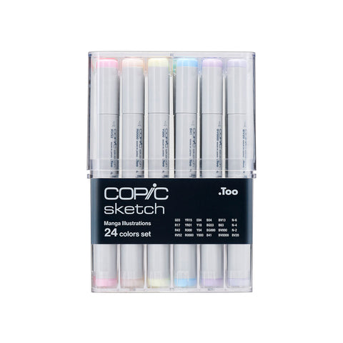 Copic Sketch Markers hot - Lot of 24 RESERVED for Renois