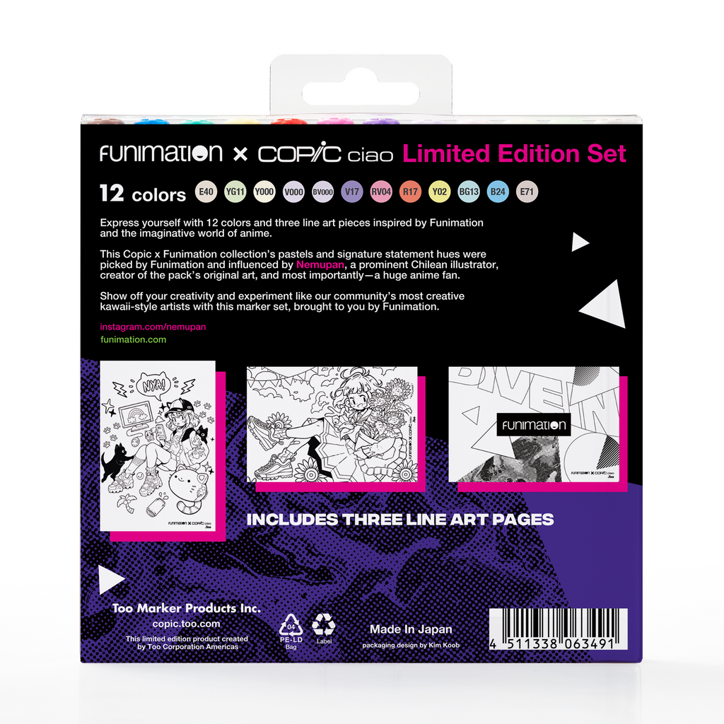 Funimation x Copic Ciao Limited edition set